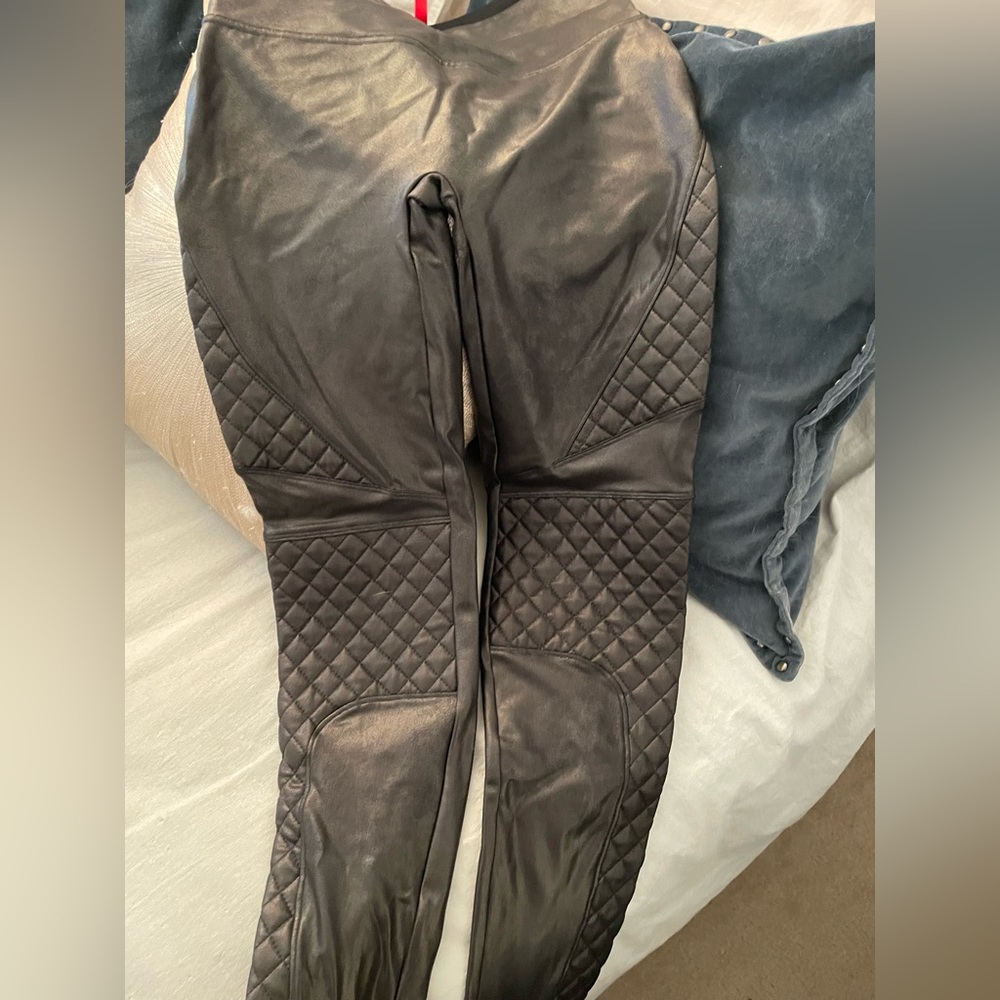 Never worn brand new spanx moto leggings medium